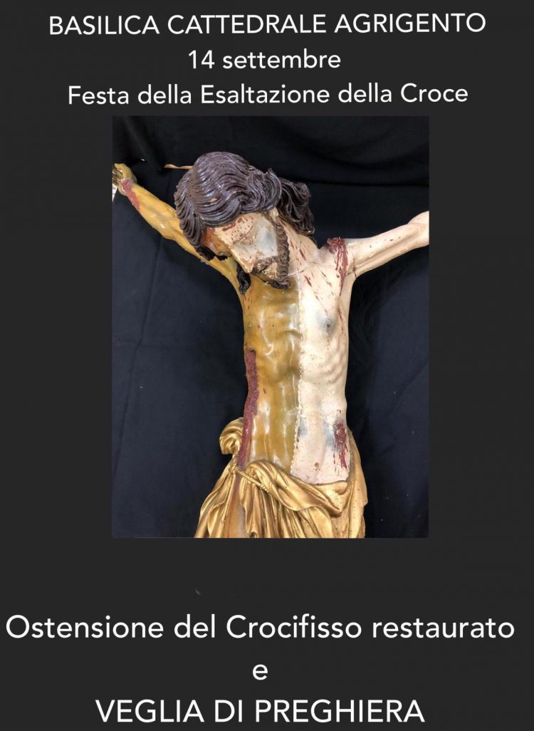 VEGLIA DI PREGHIERA AI PIEDI DEL SEICENTESCO CROCIFISSO RESTAURATO DELLA CATTEDRALE