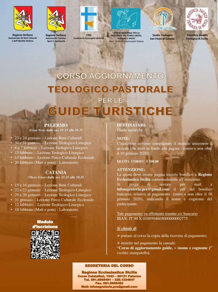 TURISMO RELIGIOSO: LE GUIDE DI SICILIA A SCUOLA DI TEOLOGIA E PASTORALE