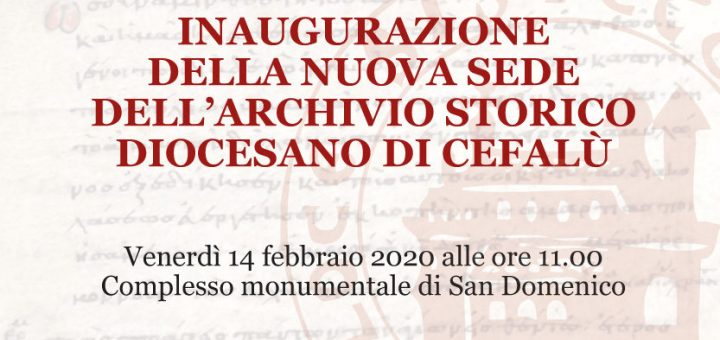 NUOVA SEDE PER L’ARCHIVIO STORICO DIOCESANO