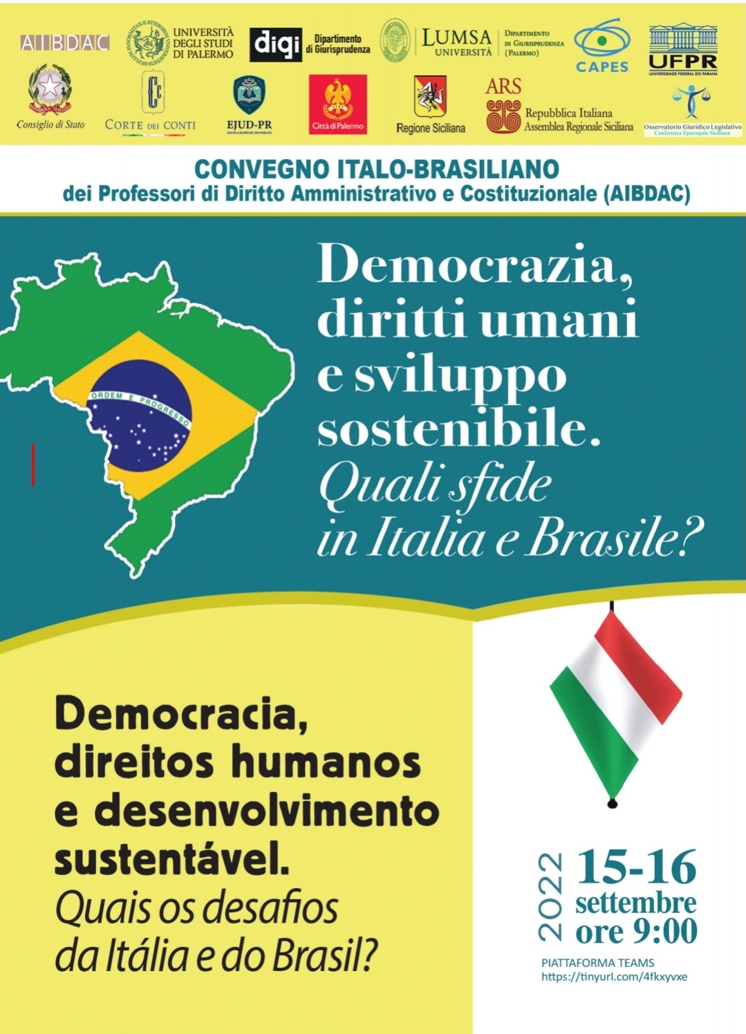 “DEMOCRAZIA, DIRITTI UMANI E SVILUPPO SOSTENIBILE” SULL’ASSE ITALIA – BRASILE