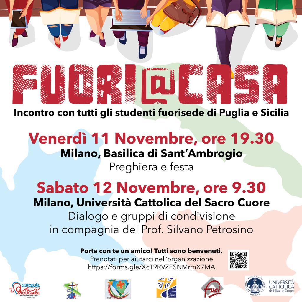 “FUORI@CASA”: INCONTRO A MILANO CON GLI STUDENTI FUORISEDE DI SICILIA E PUGLIA
