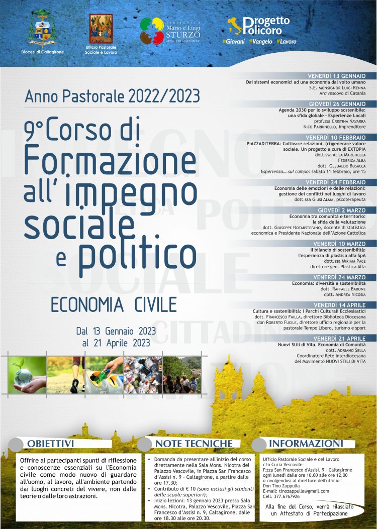 FORMAZIONE ALL’IMPEGNO SOCIALE E POLITICO: “L’ECONOMIA CIVILE”