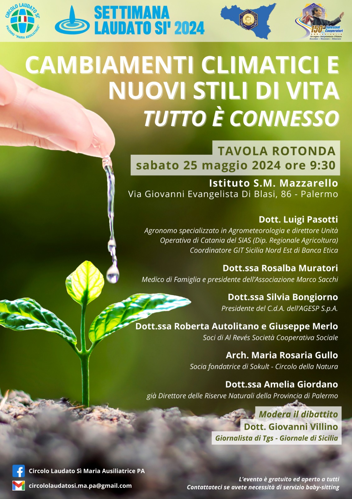 “CAMBIAMENTI CLIMATICI E NUOVI STILI DI VITA. TUTTO È CONNESSO”. INCONTRO E POI FESTA DI MARIA AUSILIATRICE