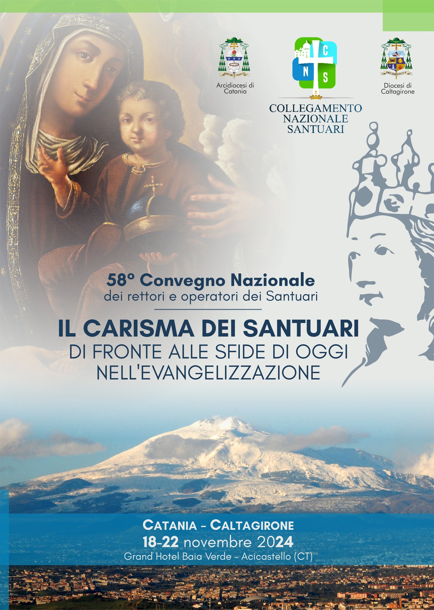 “IL CARISMA DEI SANTUARI DI FRONTE ALLE SFIDE DI OGGI NELL’EVANGELIZZAZIONE”: TRA CATANIA E CALTAGIRONE IL CONVEGNO NAZIONALE DEI SANTUARI