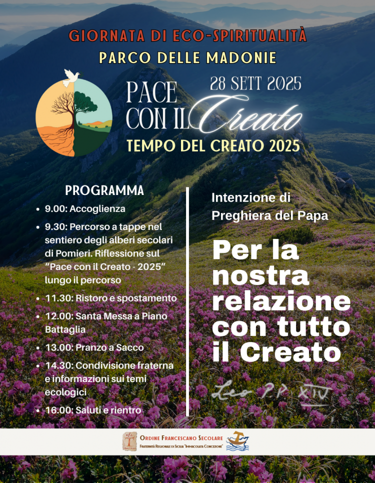 ORDINE FRANCESCANO SECOLARE: “PACE CON IL CREATO” – GIORNATA DI ECO-SPIRITUALITÀ NEL PARCO DELLE MADONIE