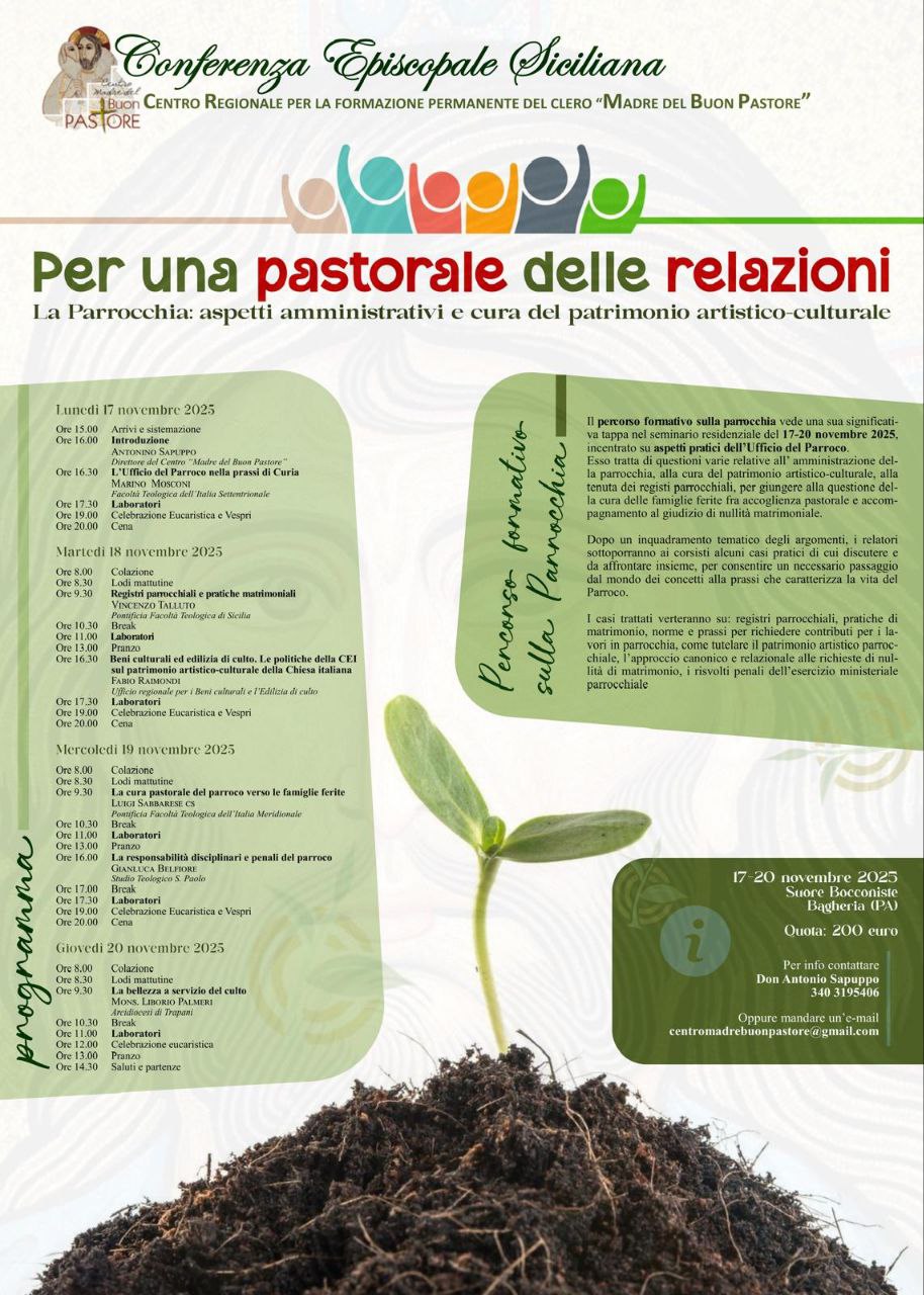 ASPETTI AMMINISTRATIVI E CURA DEL PATRIMONIO ARTISTICO-CULTURALE: GLI ASPETTI PRATICI DELL’ESSERE PARROCO OGGI IN SICILIA
