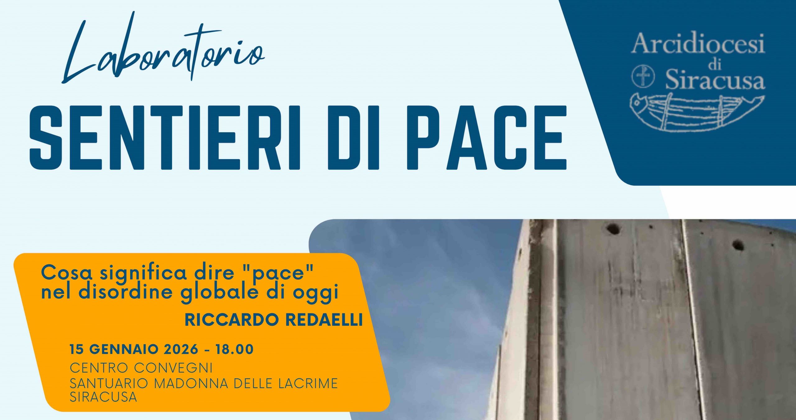 “COSA SIGNIFICA DIRE PACE NEL DISORDINE GLOBALE DI OGGI”: A “SENTIERI DI PACE” APPUNTAMENTO CON RICCARDO REDAELLI