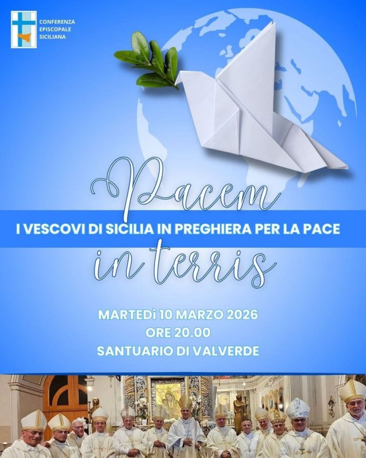 A Valverde la sessione primaverile della Conferenza Episcopale Siciliana; tre giorni di confronto tra i vescovi e veglia di preghiera per la pace