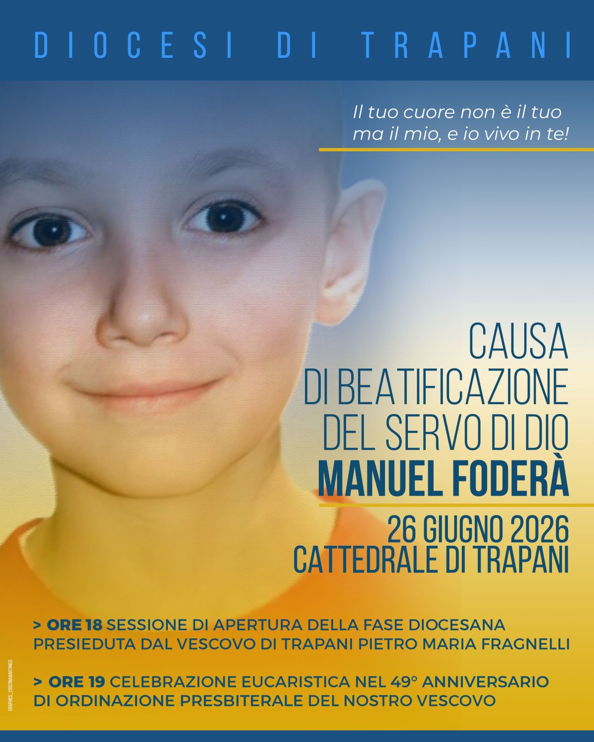 SANTITÀ: AL VIA LA FASE DIOCESANA VERSO LA BEATIFICAZIONE DEL PICCOLO TRAPANESE MANUEL FODERÀ