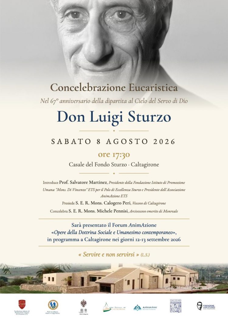 CALTAGIRONE RICORDA DON LUIGI STURZO NEL 67° ANNIVERSARIO DELLA SCOMPARSA